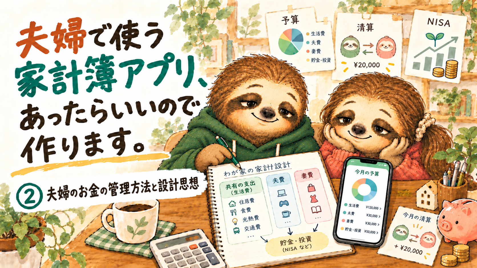 夫婦で使う家計簿アプリ、あったらいいので作ります。② 夫婦のお金の管理方法と設計思想